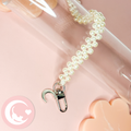 Beaded Wristlet - White