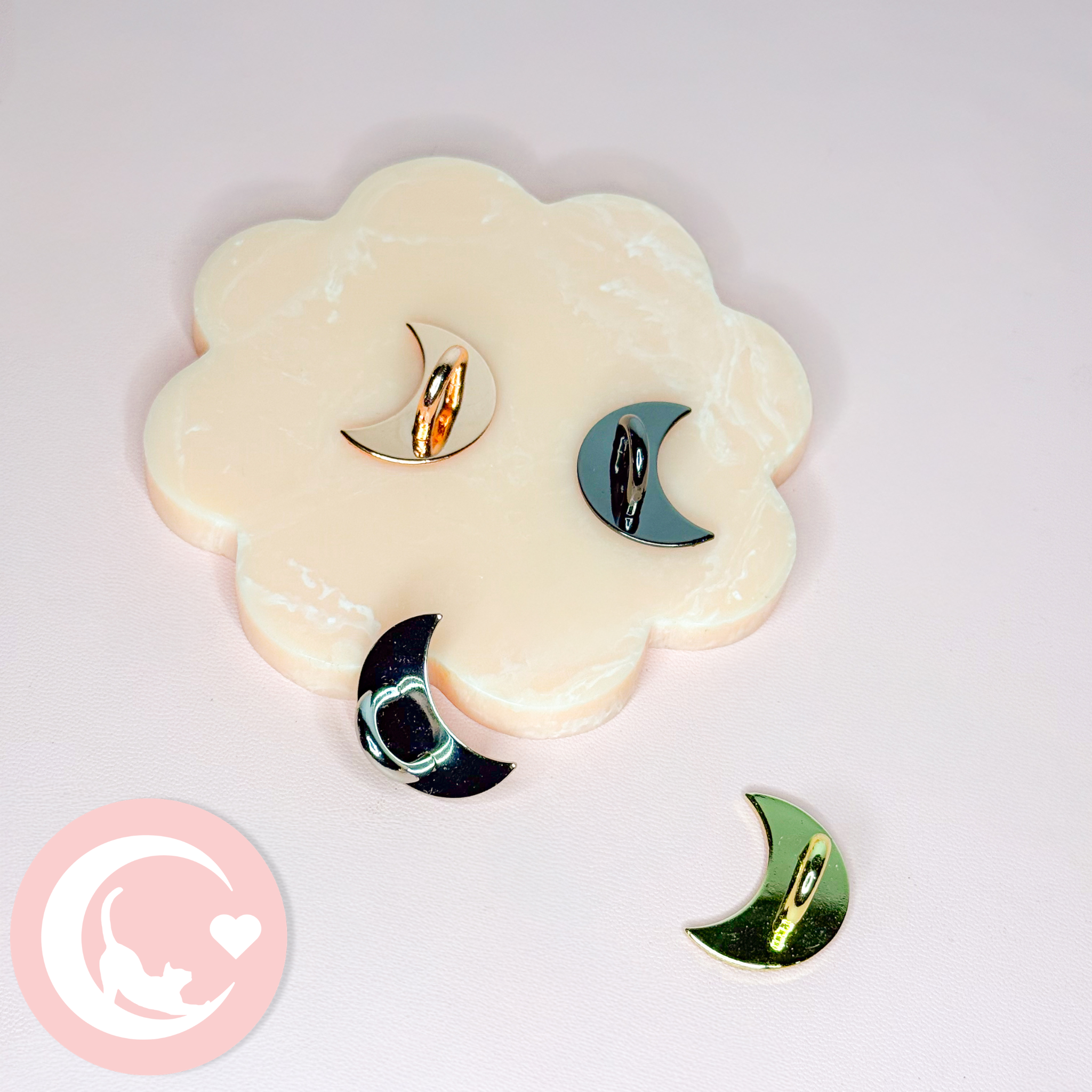 Crescent Moon Phone Charm Holder 4pc