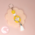 Framed Bow Keychain - Yellow