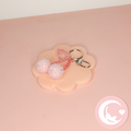 Cherry Beaded Bag Charms - Pink