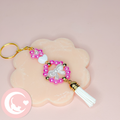 Framed Bow Keychain - Purple