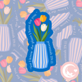 Jeremiah 29:11 Tulip Vase Sticker
